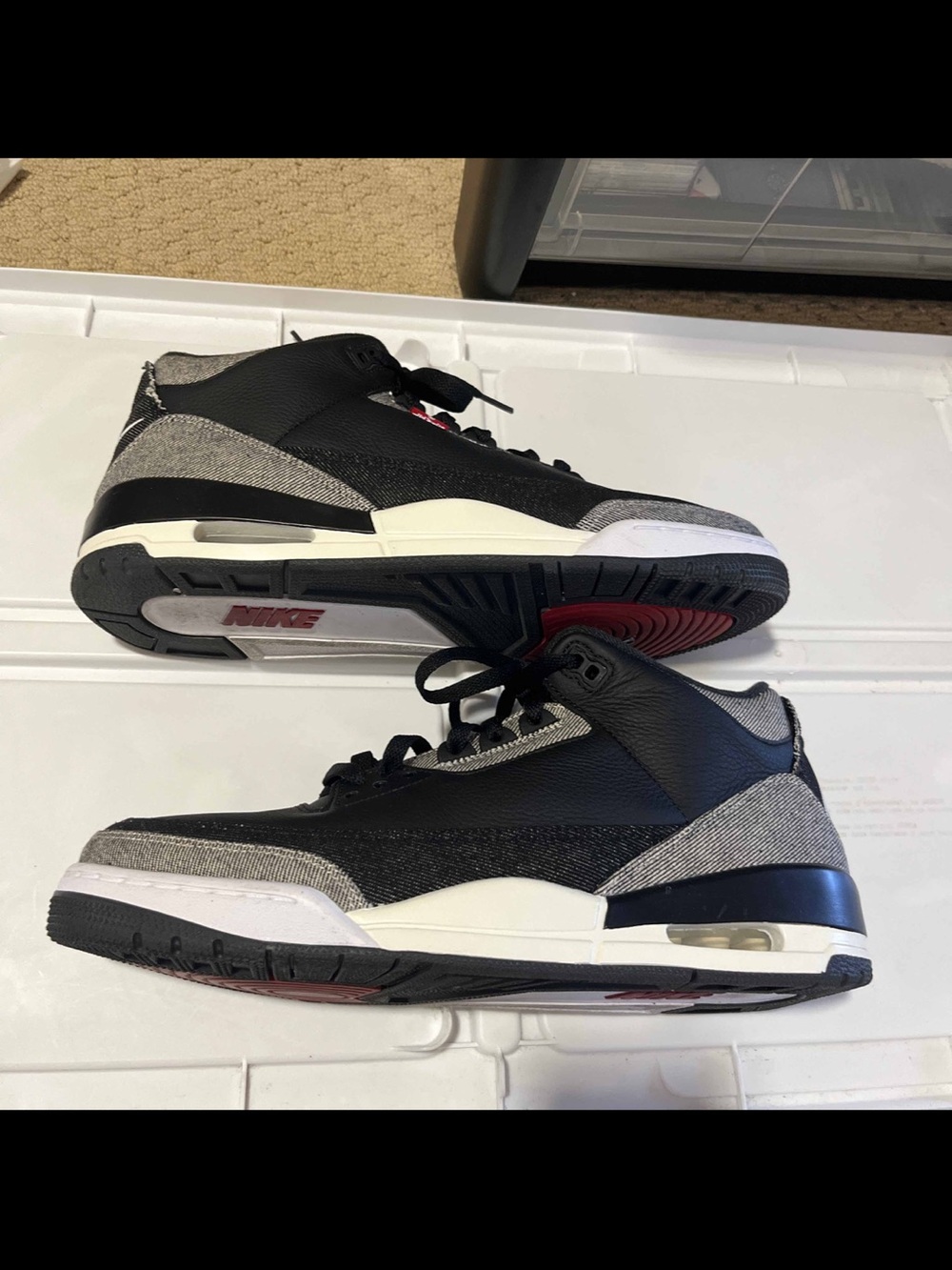 Nike Air Jordan 3 x Levi's Retro SP 'Black Denim' IR0914-400 Men's Size 11